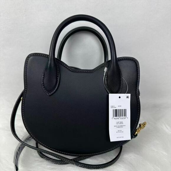 Coach Halloween Cat Crossbody Handbag Black Leather Bag CW615 2025 NWT - Picture 3 of 9